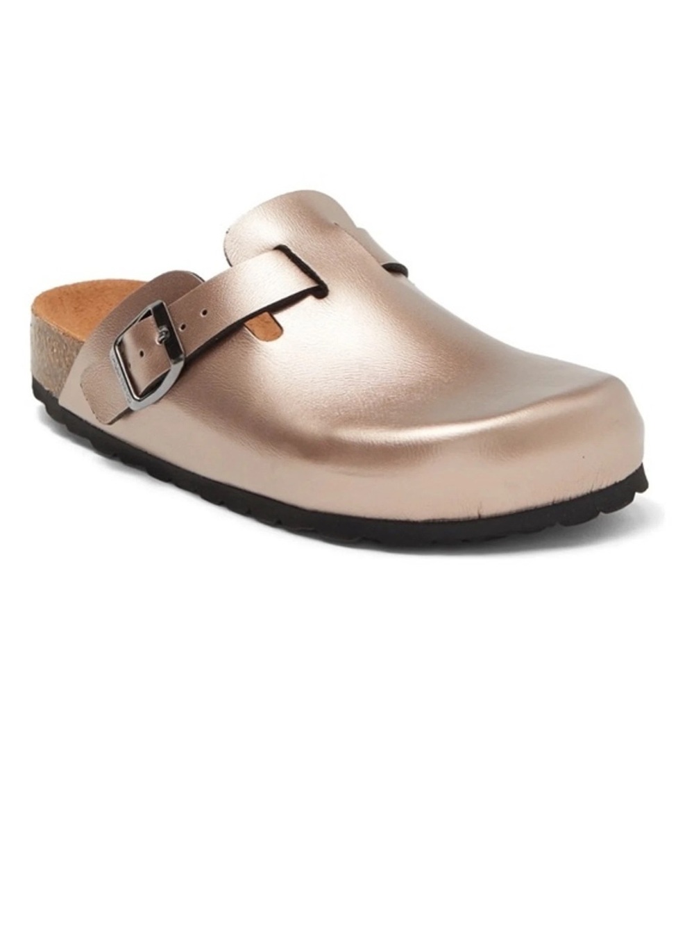 VALENTINO Bronze Leather Slip On Clog Size US8